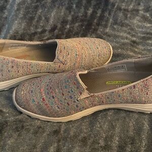 Skechers Multicolor Knit Slip-On Flats for Women